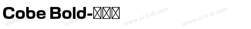 Cobe Bold字体转换